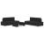 Set mobilier de grădină, 5 piese, negru, poliratan GartenMobel Dekor