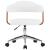 Scaun de birou pivotant, alb, lemn curbat și piele ecologică GartenMobel Dekor