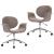 Scaune de bucătărie pivotante, 2 buc., gri taupe, textil GartenMobel Dekor
