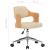 Scaune pivotante de masă, 2 buc., crem, lemn curbat & piele eco GartenMobel Dekor