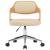 Scaune pivotante de masă, 6 buc., crem, lemn curbat & piele eco GartenMobel Dekor