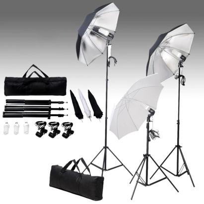 Kit studio foto cu set de lumini și fundal GartenMobel Dekor