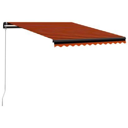 Copertină retractabilă manual, portocaliu/maro, 300 x 250 cm GartenMobel Dekor