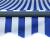 Copertină retractabilă manual cu LED, albastru/alb, 300x250 cm GartenMobel Dekor