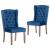 Scaune de sufragerie, 2 buc., albastru, catifea GartenMobel Dekor