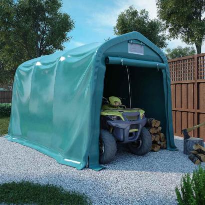 Cort de garaj, verde, 2,4 x 3,6 m, PVC GartenMobel Dekor