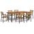 Set mobilier de grădină, 7 piese, lemn masiv de acacia și metal GartenMobel Dekor