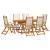 Set mobilier de grădină, 7 piese, lemn masiv acacia/textilenă GartenMobel Dekor
