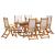 Set mobilier de grădină, 7 piese, lemn masiv acacia/textilenă GartenMobel Dekor