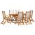 Set mobilier de grădină, 7 piese, lemn masiv acacia/textilenă GartenMobel Dekor