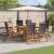 Set mobilier de grădină, 7 piese, lemn masiv acacia/textilenă GartenMobel Dekor