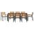 Set de masă pentru grădină 9 pcs Negru Lemn Solid de Acacia GartenMobel Dekor