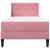 Cadru de pat cu saltea Pe perete cu headboard 2 pcs Roz Catifea GartenMobel Dekor