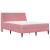 Cadru de pat cu saltea Pe perete cu headboard 2 pcs Roz Catifea GartenMobel Dekor