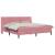 Cadru de pat cu saltea Pe perete cu headboard 2 pcs Roz Catifea GartenMobel Dekor