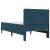 Cadru de pat cu saltea cu headboard 2 pcs albastru Catifea GartenMobel Dekor