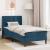 Cadru de pat cu saltea cu headboard 2 pcs albastru Catifea GartenMobel Dekor