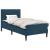 Cadru de pat cu saltea cu headboard 2 pcs albastru Catifea GartenMobel Dekor