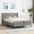 Cadru de pat cu saltea cu headboard 2 pcs Gri deschis Catifea GartenMobel Dekor