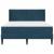 Cadru de pat cu saltea cu headboard 2 pcs albastru Catifea GartenMobel Dekor