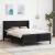 Cadru de pat cu saltea cu headboard 2 pcs Negru Catifea GartenMobel Dekor