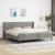 Cadru de pat cu saltea cu headboard 2 pcs Gri deschis Catifea GartenMobel Dekor