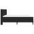 Cadru de pat cu saltea cu headboard 2 pcs Negru Catifea GartenMobel Dekor