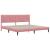 Cadru de pat cu saltea cu headboard 2 pcs Roz Catifea GartenMobel Dekor