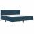 Cadru de pat cu saltea cu headboard 2 pcs albastru Catifea GartenMobel Dekor