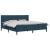Cadru de pat cu saltea cu headboard 2 pcs albastru Catifea GartenMobel Dekor