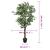 Arbore ficus artificial 1008 de frunze 180 cm verde GartenMobel Dekor
