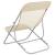 Scaune plajă pliante 2 buc. crem textilenă & oțel vopsit GartenMobel Dekor