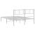 Cadru de pat metalic cu tăblie, alb, 140x200 cm GartenMobel Dekor