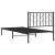 Cadru pat metalic cu tăblie, negru, 90x200 cm GartenMobel Dekor