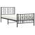 Cadru pat metalic cu tăblii de cap/picioare, negru, 90x200 cm GartenMobel Dekor
