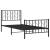 Cadru pat metalic cu tăblii de cap/picioare, negru, 90x200 cm GartenMobel Dekor