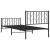 Cadru pat metalic cu tăblii de cap/picioare, negru, 90x200 cm GartenMobel Dekor