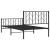 Cadru pat metalic cu tăblii de cap/picioare, negru, 100x190 cm GartenMobel Dekor