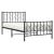 Cadru pat metalic cu tăblii de cap/picioare, negru, 100x190 cm GartenMobel Dekor