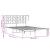 Cadru de pat metalic cu tăblie, alb, 120x190 cm GartenMobel Dekor
