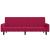 Canapea extensibilă cu 2 locuri, roșu vin, catifea GartenMobel Dekor