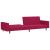Canapea extensibilă cu 2 locuri, roșu vin, catifea GartenMobel Dekor