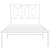 Cadru pat metalic cu tăblie, alb, 90x200 cm GartenMobel Dekor