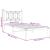 Cadru pat metalic cu tăblie, alb, 90x200 cm GartenMobel Dekor