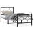 Cadru pat metalic cu tăblii de cap/picioare, negru, 75x190 cm GartenMobel Dekor