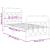 Cadru de pat metalic cu tăblie de cap/picioare, alb, 90x200 cm GartenMobel Dekor