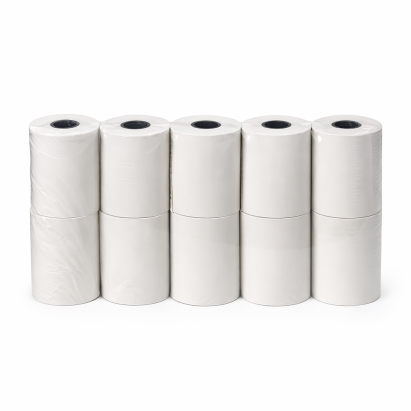 Set 10 role hârtie termică 57 mm x 18 m pentru casă de marcat, 48 g/mp