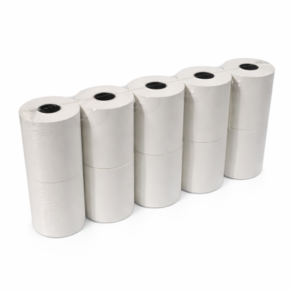 Set 10 role hârtie termică 57 mm x 25 m, 48 g/mp pentru casa de marcat