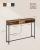 VASAGLE Masa tip consola ingusta, cu 2 prize si 2 porturi USB incorporate, 120x25x81 cm, maro rustic Household NewTrend