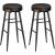 VASAGLE Set 2 scaune bar Ekho, tapitate PU, inaltime sezut 76 cm, 52x76 cm, negru Household NewTrend